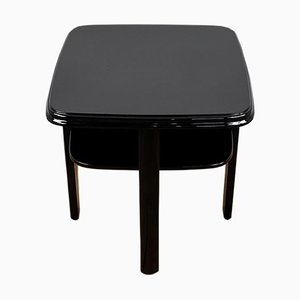 Art Deco Side Table in High Gloss Black Lacquer, 1940s, Germany