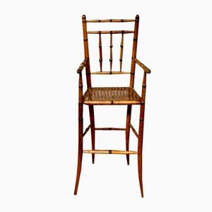 French Victorian Faux Bamboo Dolls Highchair