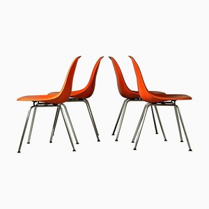 Fiberglass Chairs by Eames for Herman Miller, 1950s, Set of 4
