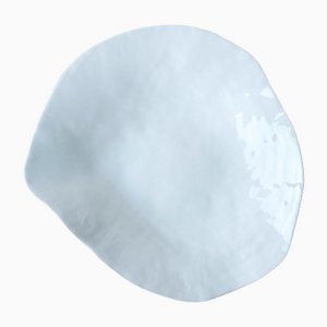 Indulge Nº6 Large White Handmade Porcelain Plates by Sarah-Linda Forrer, Set of 2