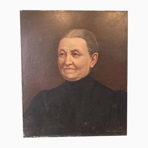 Jeanne Tournès d'Escola, Portrait einer Frau, Öl auf Leinwand, gerahmt