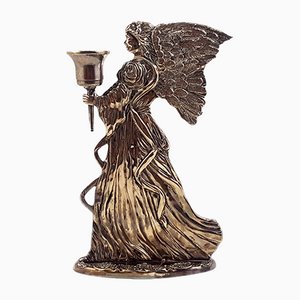 Silver Plated Angel Candleholder from Godinger Silver Art, Co, 1970s