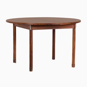 Mid-Century Italian Round Rosewood Extension Dining Table by Stildomus
