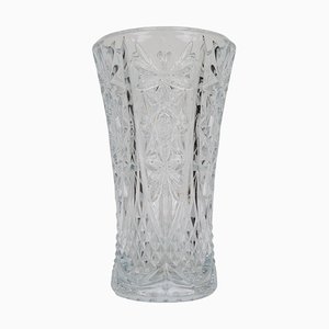 Mid-Century Crystal Glass Vase, 1950s