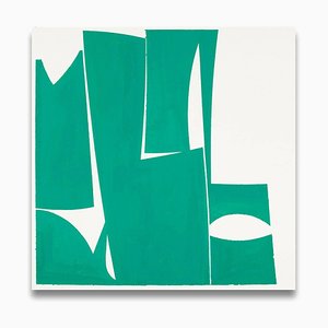 Joanne Freeman, Covers 24-Green a, 2015, Gouache on Handmade Khadi Paper