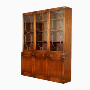 Astral Glazed Campaign Library Bookcase Leather Desk by Kennedy for Harrods London