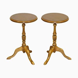 Tavolini vittoriani su gambe tripodi, set di 2