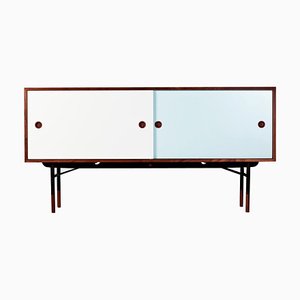 Sideboard in Wood and Cold Colors with Unit Tray by Finn Juhl