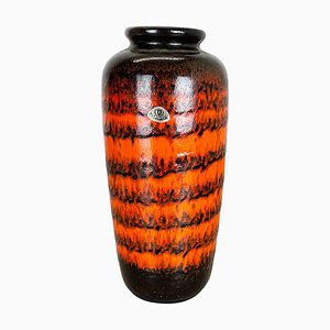 Vintage German Pottery Fat Lava Vase by Ü-Keramik WGP, 1970s