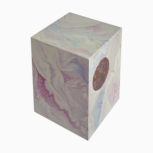 Scagliola Side Table in Pink from Cupioli Luxury Living