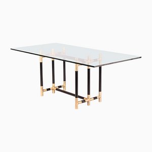 Brass and Glass Dining Table