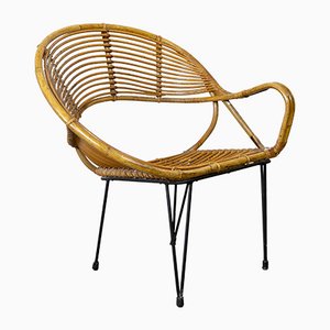Wicker Chair by Tito Agnoli, 1950s