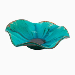 Small Blue Copper Bowl from Ceramiche Lega
