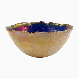 Glossy Blue Jagged Bowl from Ceramiche Lega