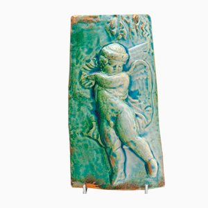 Green Copper Angel from Ceramiche Lega
