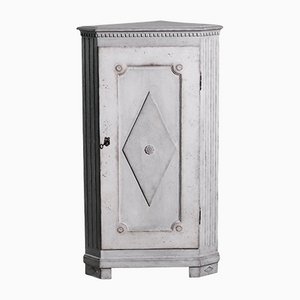 Late Gustavian Corner Cabinet with Carvings