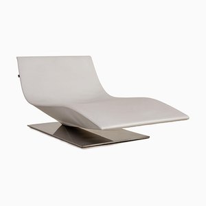 Vintage White Leather Lounger from MDF Italia