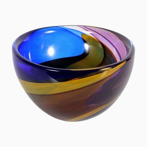 Multicoloured Solid Glass Bowl by Anna Ehrner