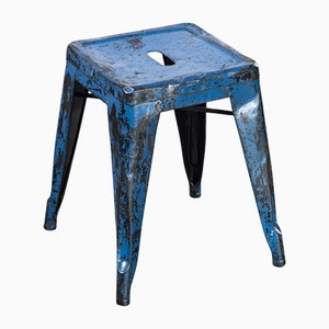 Tabourets de Salle à Manger Tolix en Métal Bleu Clair, France, 1950s, Set de 4