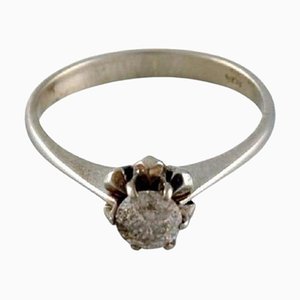 Vintage Scandinavian Ring in 18 Carat White Gold