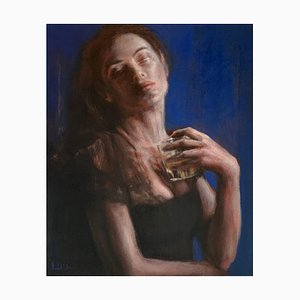 Katarzyna Szydłowska, A Glass, 2020, Oil Painting