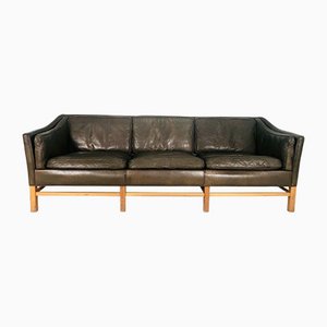 Mid-Century Danish 3-Seat Leather Sofa from Grant Mobelfabrik