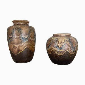 Ceramic Pottery Lava Vases from Dümler and Breiden, Germany, 1960s, Set of 2
