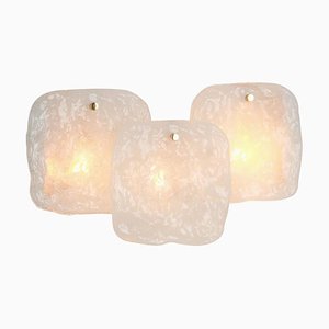 Large Sconce Wall Lights in Murano Glass from Kalmar, Austria, 1960s
