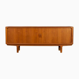 Teak Wooden Sideboard with Tambour Doors for Dyrlund, 1960s