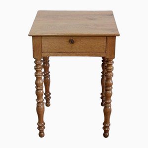Petite Table Style Louis-Philippe en Chêne, Fin 19ème Siècle