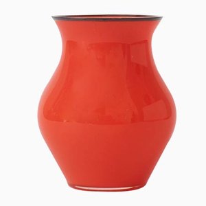 Antique Red Tango Glass Vase from Loetz