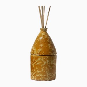Trullo Diffusorhalter in Honig & Elfenbein mit nachfüllbarem Diffusor & 200ml Foglie di Fico Fragrance