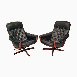 Vintage Lounge Swivel Chairs from Göte Möbler, Sweden, 1970s, Set of 2