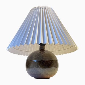Scandinavian Modern Ceramic Spherical Table Lamp, 1970s