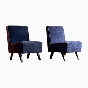 Low Lounge Chairs by Le Corbusier & Pierre Jeanneret, Set of 2