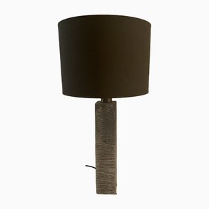 Lampe de Bureau Brutaliste Argentée