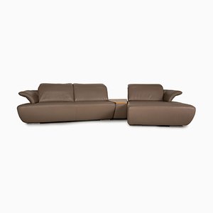 Beige Leather Avanti Corner Sofa from Koinor
