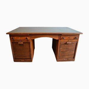Art Deco Eichenholz Schreibtisch mit Intarsien