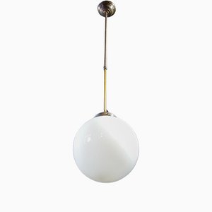 Hanging Lamp with Glass Globe in White