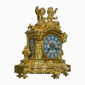 Orologio da camino dorato, Francia