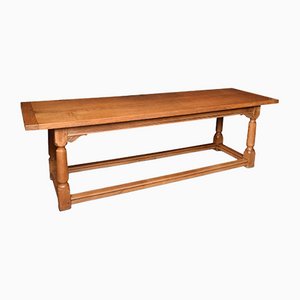 Large Light Oak Refectory Dining Table