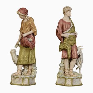 Porzellanfiguren von Royal Dux, 2er Set