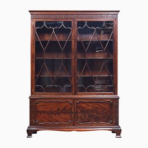 Chippendale Revival Mahogany Bookcase