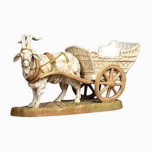 Figure of a Ram Pulling a Cart from Royal Dux