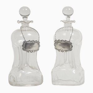 Glass Decanters, Set of 2