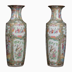 19th Century Cantonese Vases, Set of 2
