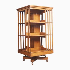 Walnut Revolving Bookcase by Maple and Co