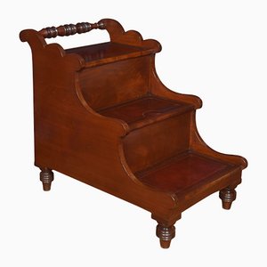 19th Century Mahogany Library Steps