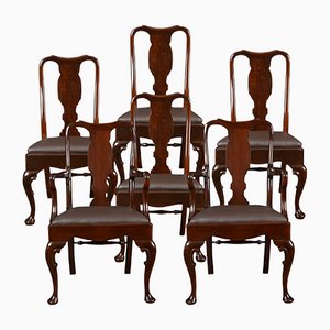 Queen Anne Esszimmerstühle mit hoher Rückenlehne, 6er Set