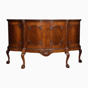 George III Style Serpentine Mahogany Sideboard